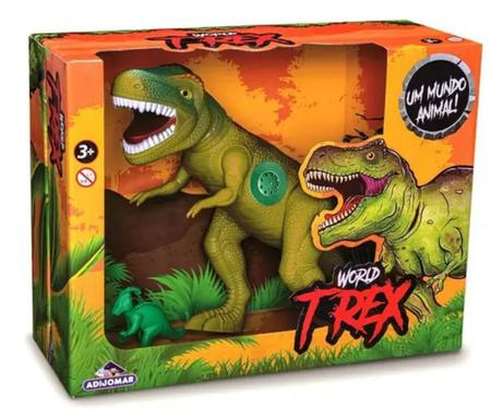 Boneco Dinossauro Tirano Rex World Grande Brinquedo com Som Menino