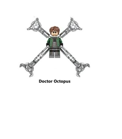Imagem de Boneco Doctor Octopus Vilão Homem Aranha em Bloco