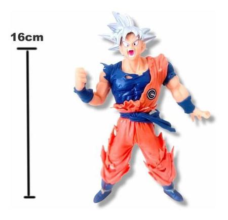 Boneco Dragón Ball Goku Prata 16cm Coleção Brinquedo - Araujo