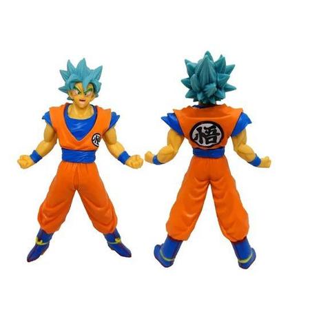 Boneco Dragon Ball Z - Goku Super Sayajin 20cm - Cabelo Azul