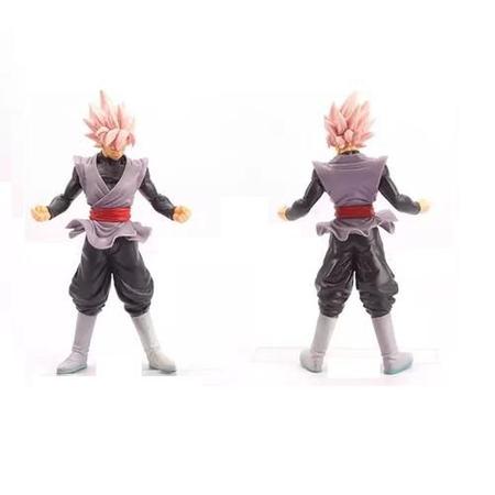 Imagem de Boneco Dragon Ball Super Goku Black Roupa Preta e Cabelo Rosa - Goku Black 17cm collection