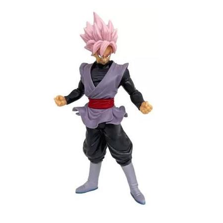 Imagem de Boneco Dragon Ball Super Goku Black Roupa Preta e Cabelo Rosa - Goku Black 17cm collection