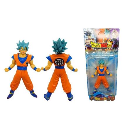 Goku Blue Dragon Ball Z Boneco Collection Grande 26cm Caixa