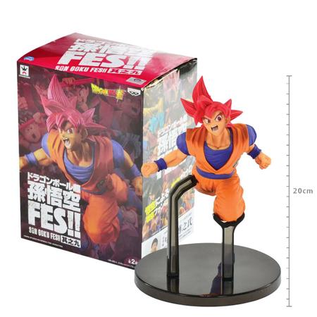 Boneco Dragon Ball Super Goku Super Sayajin God - Bandai - Bandai Banpresto  - Colecionáveis - Magazine Luiza