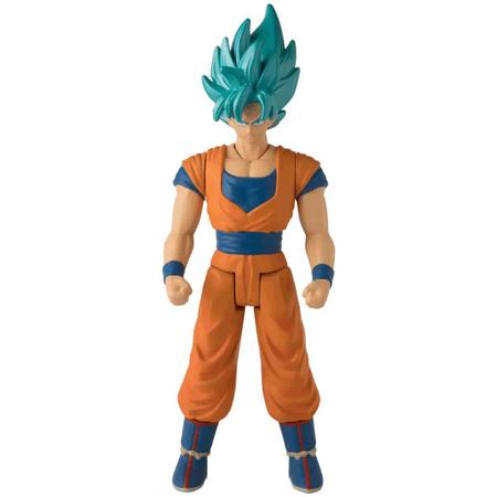 Boneco montagem para montagem, figura de ação do dragon ball super saiyajin  deus super saiyajin cabelo azul do son goku - AliExpress