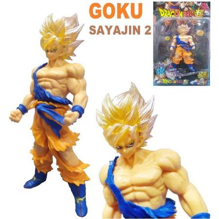 Boneco Dragon BallZ Goku Super Sayajin - 20cm Cabelo Amarelo