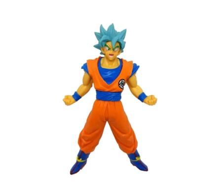 Boneco Goku ssj Blue Super Sayajin Azul Dragon Ball Z Super em