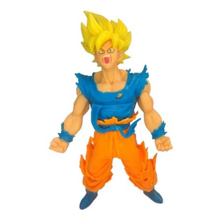 Boneco Dragon BallZ Goku Super Sayajin - 20cm Cabelo Amarelo, Magalu  Empresas
