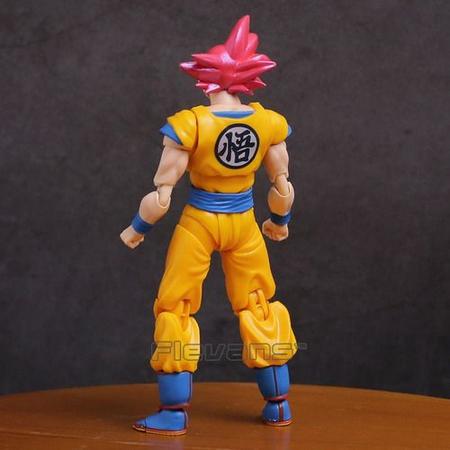 Imagem de Boneco Goku Deus Super Saiyajin Articulado Dragon Ball Super