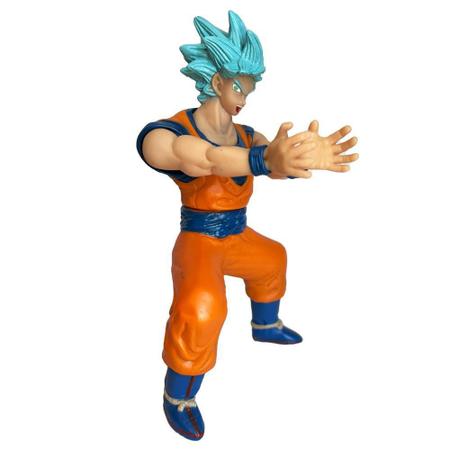 Boneco Goku ssj Blue Super Sayajin Azul Dragon Ball Z Super em