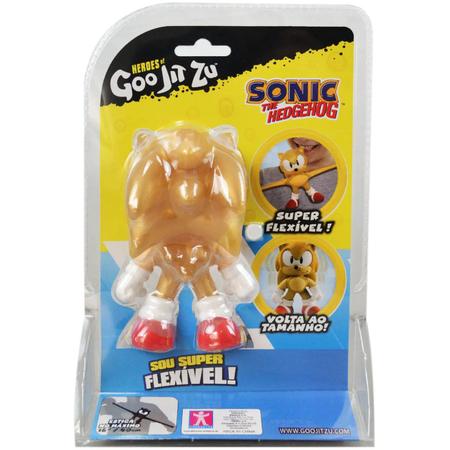 Boneco Sonic Dourado Heroes Goo Jit Zu Estica - Loja Zuza