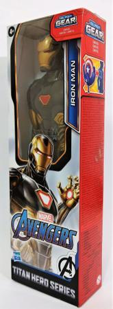 Imagem de Boneco Homem de Ferro Vingadores Armadura Dourada Figura Marvel Titan Hero Coleção 30 cm