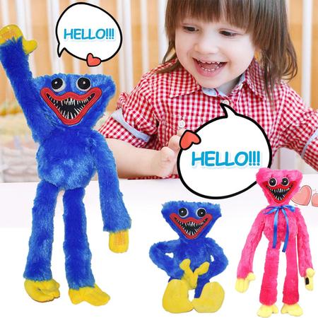 Boneco Huggy Wuggy Azul Kiss Missy Pop Play Time Plush Toy