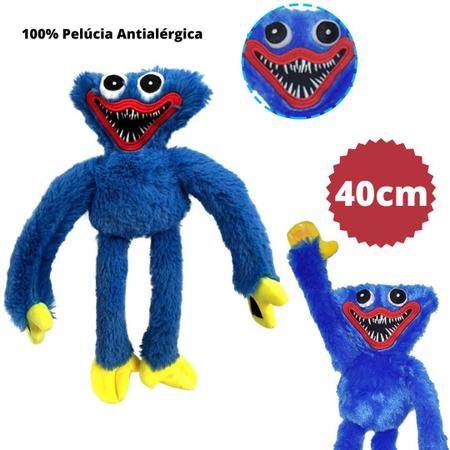 Boneco Huggy Wuggy Azul Kiss Missy Pop Play Time Plush Toy em