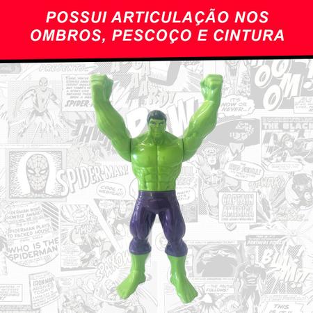 Imagem de Boneco Hulk Brinquedo Marvel Vingadores Articulado Grande