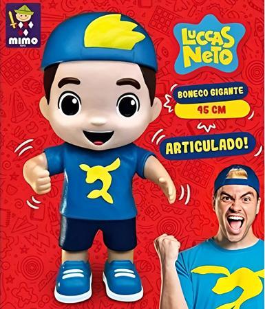 Boneco Infantil Gigante Luccas Neto Aventureiro Articulado 45cm