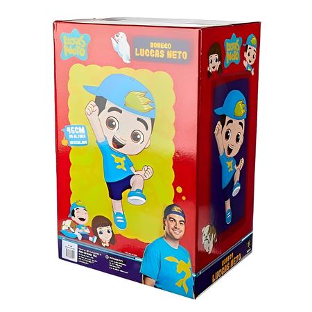 Boneco Infantil Gigante Luccas Neto Aventureiro Articulado 45cm