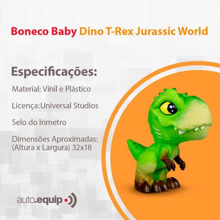 Kit 3 Mini Bonecos Articulados 12cm Baby Dinossauro Jurassic World