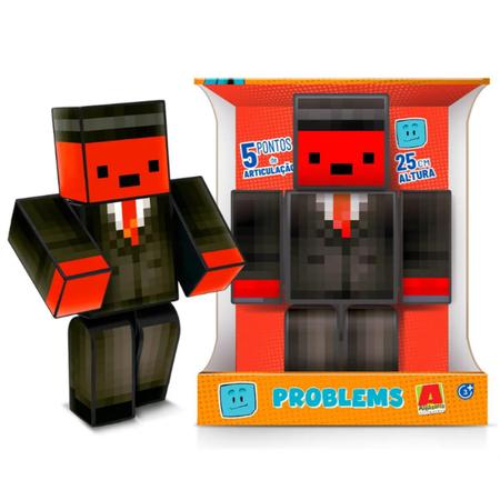 Boneco Kadu Turma do Problems - Pequeno - 25cm - Minecraft - Algazarra