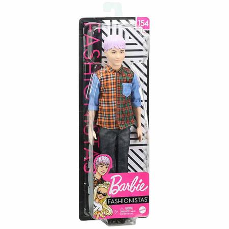 Imagem de Boneco Ken Fashionista 154 - Cabelo Roxo - Barbie Fashionistas - Mattel