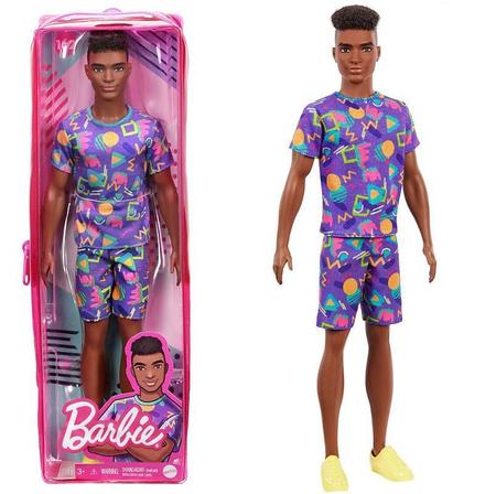 Imagem de Boneco Ken Negro 162 - Barbie Fashionistas - Nova embalagem no Estojo Plástico - Mattel