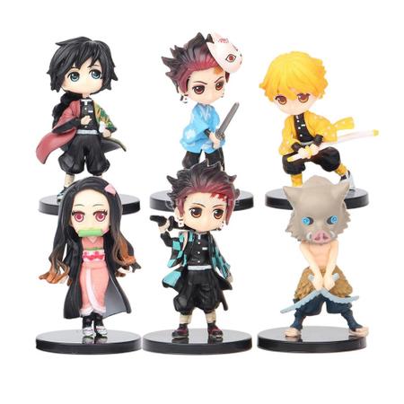 Bonecos Anime Demon Slayer - Tanjiro, Nezuko, Giyu, Zenitsu, Inosuke e  Shinobu Game Land Pelúcias Game Land Brinquedos e Colecionáveis