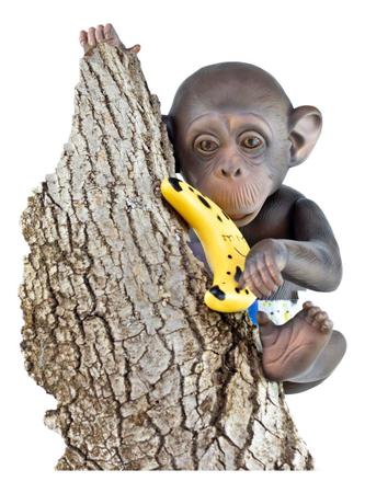 Imagem realista de bebê macaco