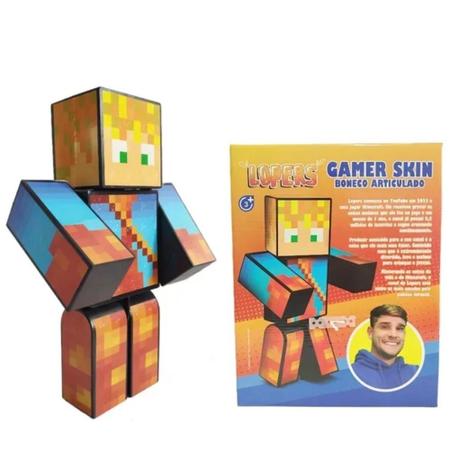 Boneco r Lopers Minecraft Articulado - Algazarra 25CM e