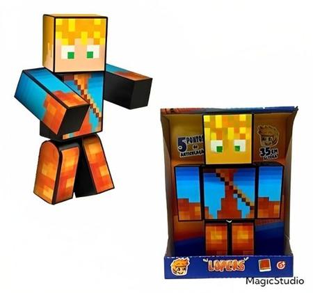 Boneco Lopers r Minecraft - 35cm - Algazarra Ind. Com. Brinquedos - Boneco  Minecraft - Magazine Luiza