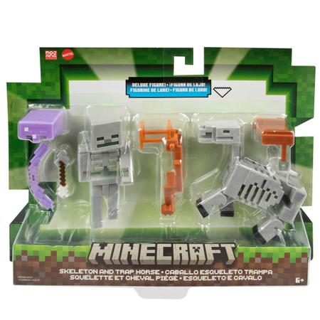 Boneco Minecraft Batalha Do Cavaleiro Esqueleto - Mattel - Fabrica da  Alegria