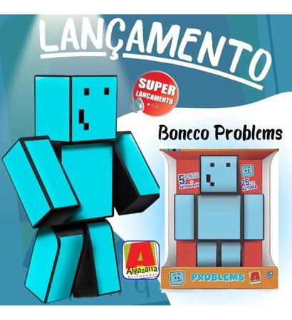 Kit 5 Bonecos Minecraft 25cm Turma Do Problems Streamers