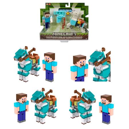 Boneco Minecraft Steve E Cavalo Armadura - Mattel em Promoção na Americanas