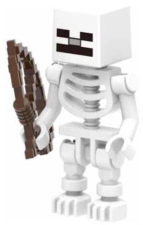 Imagem de Boneco Minifigure Blocos De Montar Esqueleto Minecraft