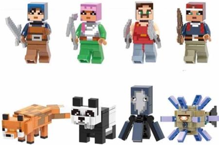 Imagem de Boneco Minifigure Blocos De Montar Hal Minecraft