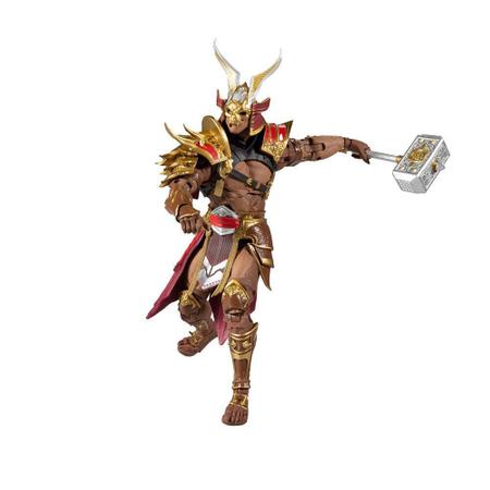 Boneco Action Figure Shao Kahn Resina 20cm Mortal Kombat – Geração Bit Games