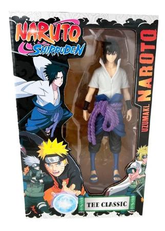 Boneco Naruto Shippudem Sasuke Uchiha Clássico Colecionável