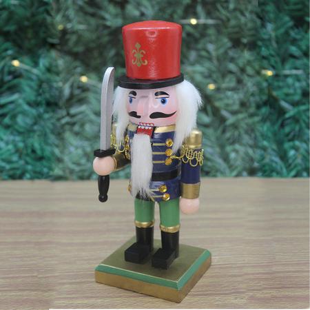 Boneco Natal Papai Noel Madeira Guarda Quebra Nozes 20cm - Gici Christmas Imagem de Boneco Natal Papai Noel Madeira Guarda Quebra Nozes 20cm