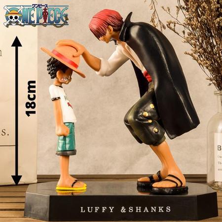 18cm One Piece LUFFY and SHANKS Anime Action Figure Toys 