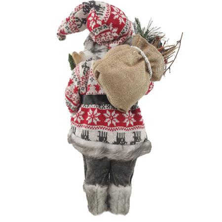 Imagem de Boneco Papai Noel 45CM Natal Ski Natalino Roupa Flocos Decoraçao Presentes Festas Enfeite Comemorações