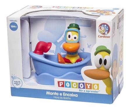 Imagem de Boneco Pato Pocoyo Com Barco Monta E Encaixa