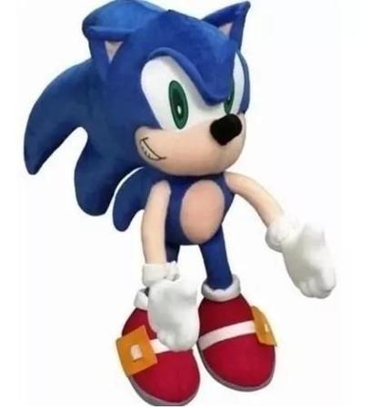 Boneco Sonic De Pelúcia Azul 50cm Grande