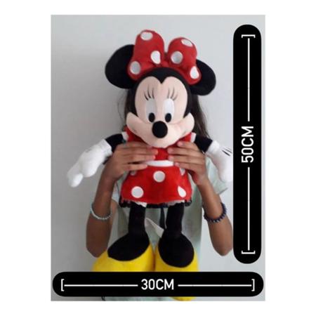 Imagem de Boneco Pelúcia Minnie Vermelha Grande 50cm Material Antialérgico Envio Imediato