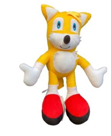 Boneco Pelucia Sonic Tails 50cm Unissex Antialergico Raposa