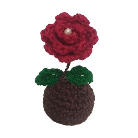 Imagem de Boneco Pequeno Princípe + Raposa + Rosa de Crochê 17cm