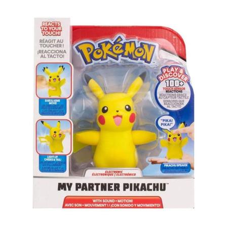 Boneco Pokémon Meu Parceiro Pikachu Com Som e Luz Wicked Cool Toys