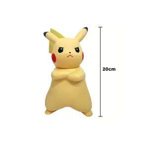 Sintético doll estampado - Pokémon - Pikachu e sua turma - Fundo amarelo