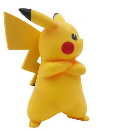 Sintético doll estampado - Pokémon - Pikachu e sua turma - Fundo amarelo