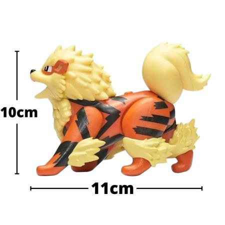 Figura Growlithe Arcamine,Pokemon - Sunny Brinquedos, Modelo: 3288