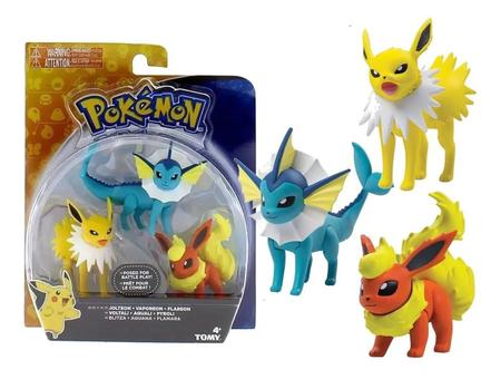 Figuras De Ação Pokémon Eevee, Jolteon, Vaporeon e Flareon