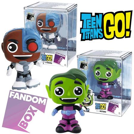Imagem de Boneco Pop Teen Titans Go Mutano e Cyborg Coleção Fandom Box